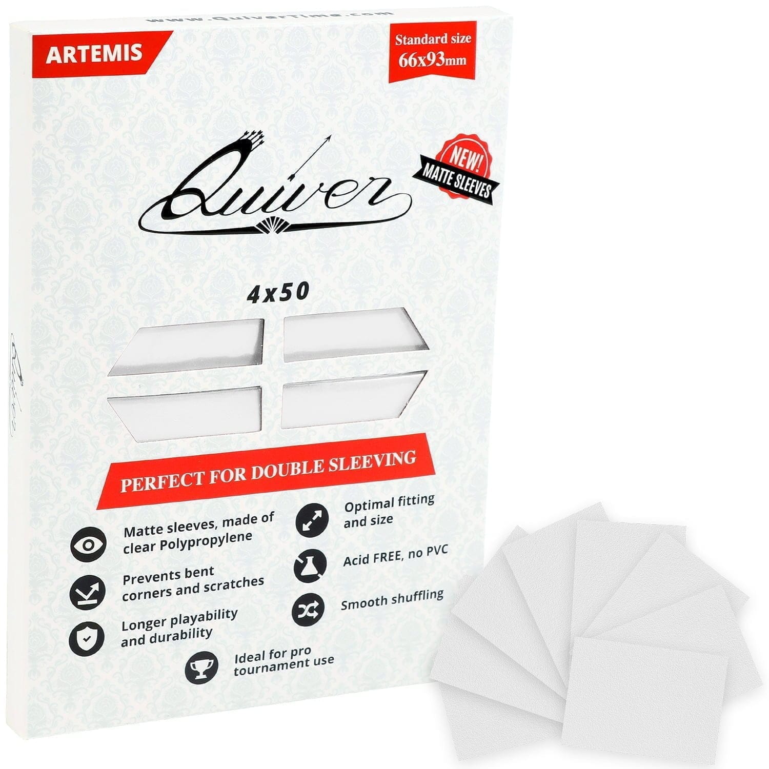 White Matte Card Sleeves